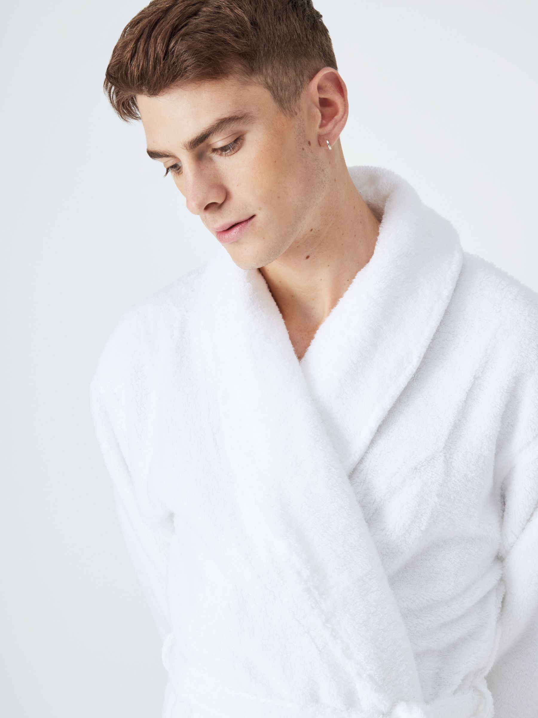 John Lewis Luxury Spa Unisex Bath Robe, Dove Grey at John Lewis & Partners
