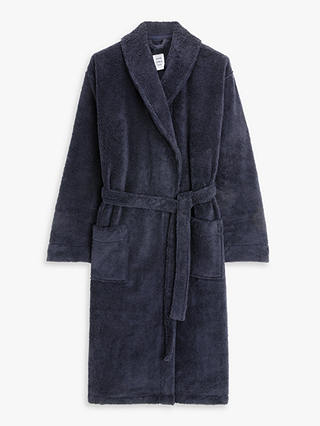 John Lewis Premium Luxury Towelling Robe, Navy