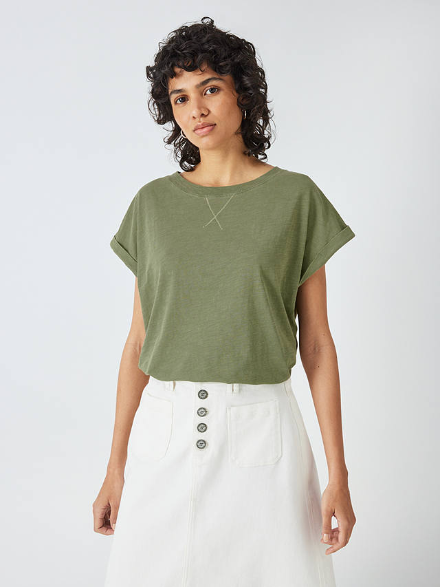AND/OR Cotton Tank T-Shirt, Khaki