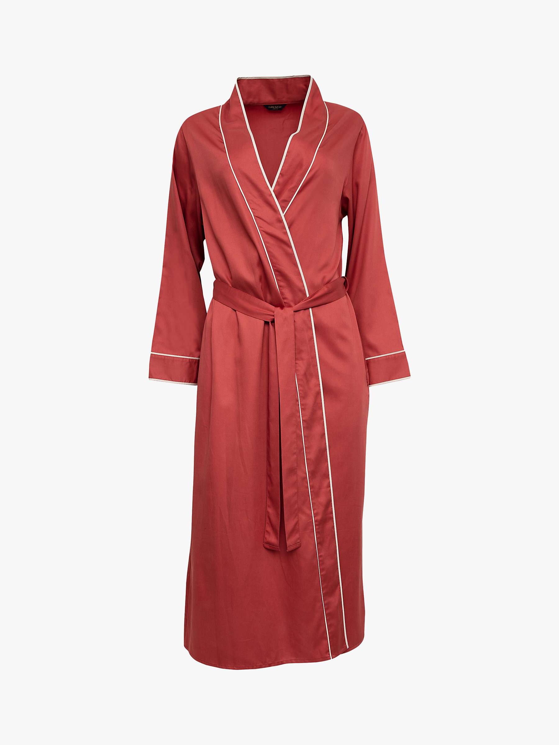 Buy Fable & Eve Islington Long Dressing Gown, Burnt Orange Online at johnlewis.com