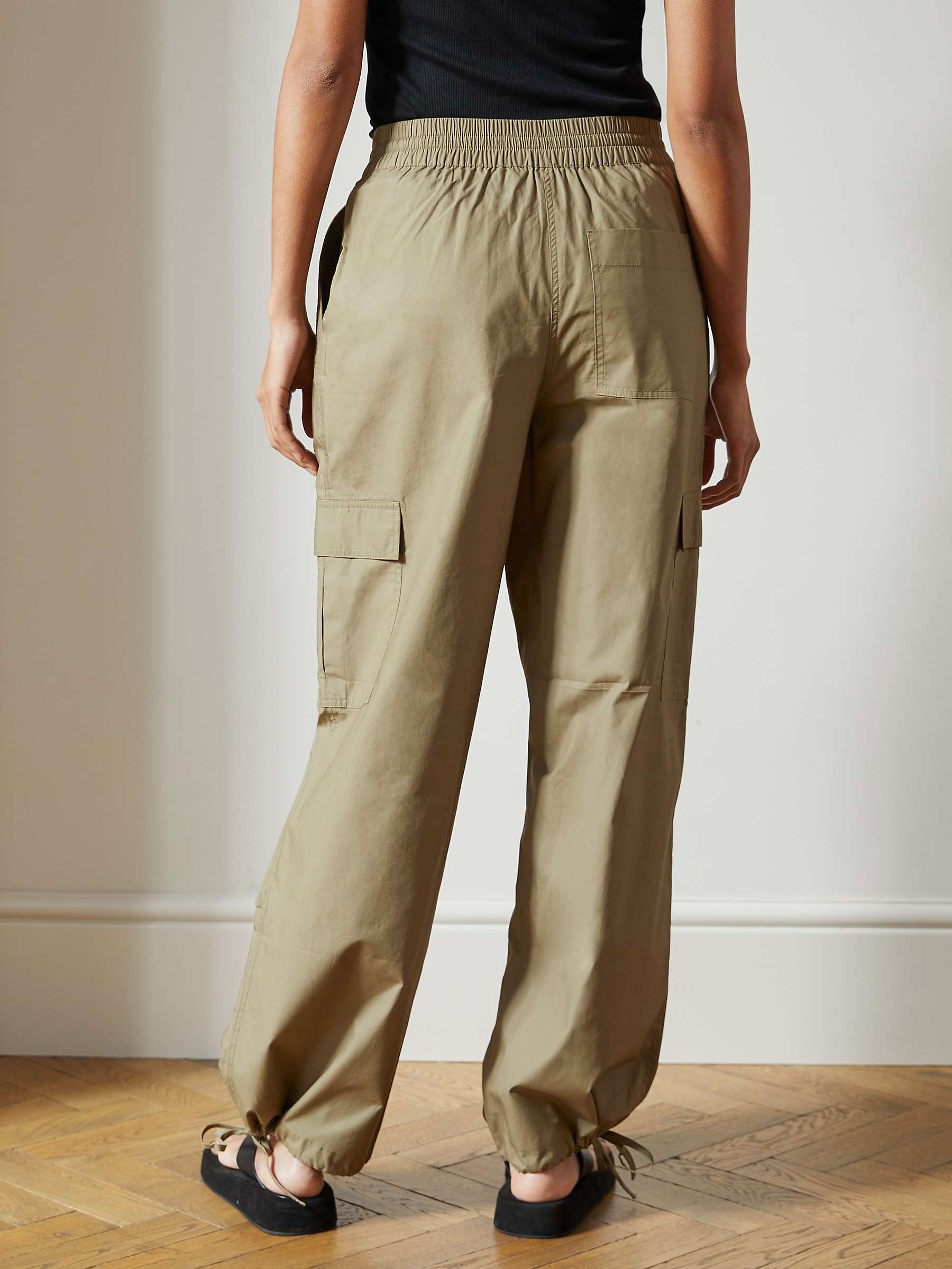 Buy Albaray Organic Cotton Utility Trouser, Khaki Online at johnlewis.com