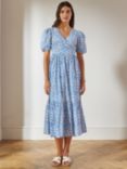 Albaray Rosebud Wrap Dress, Blue