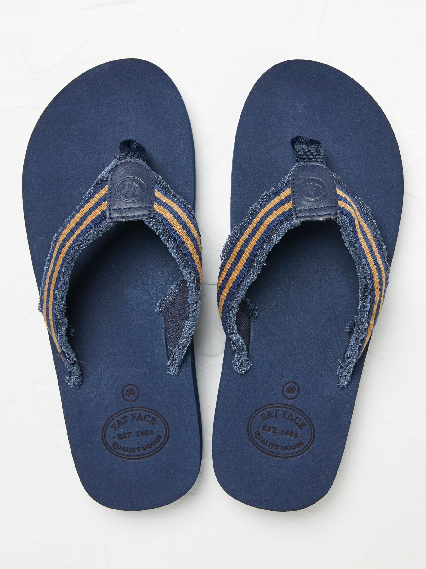 FatFace Harris FlipFlops Navy at John Lewis Partners