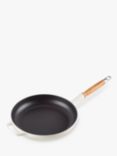 Le Creuset Cast Iron Signature Frying Pan with Wood Handle, Meringue