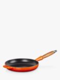 Le Creuset Cast Iron Signature Frying Pan with Wood Handle, Volcanic