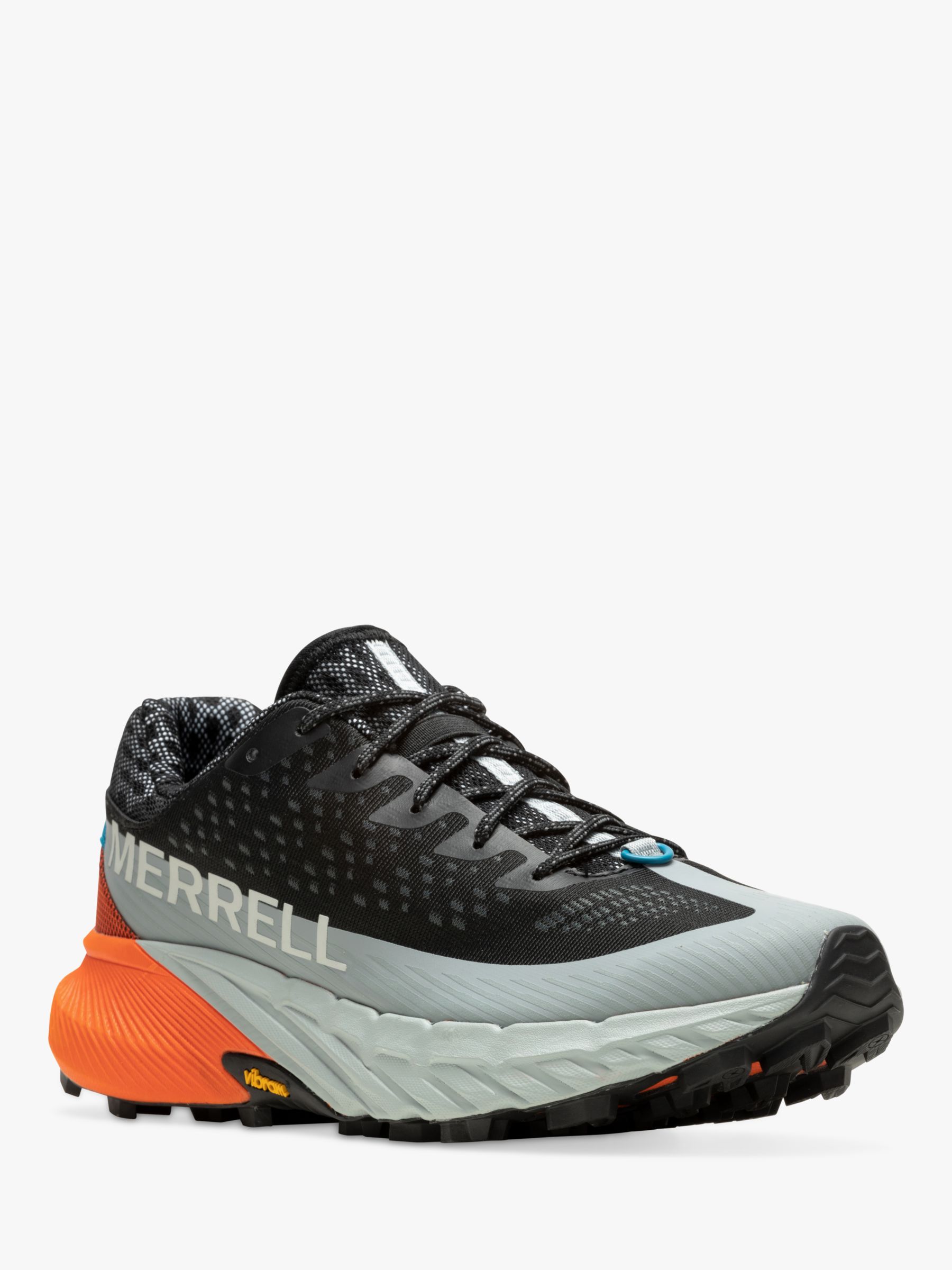 Merrell Agility Peak 5 Men's Trail Running Shoes, Black/Tangerine, 9