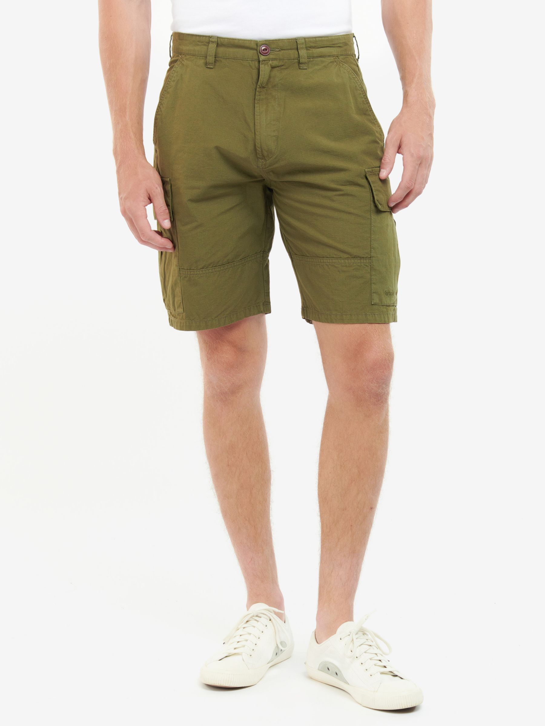 Barbour Essential Ripstop Cargo Shorts, Ivy Green at John Lewis & Partners