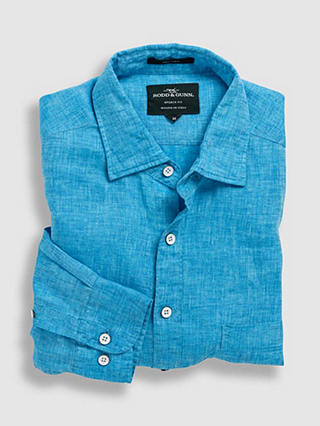 Rodd & Gunn Coromandel Long Sleeve Slim Fit Shirt, Cobalt