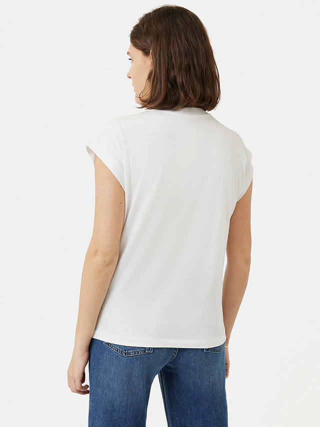 Jigsaw Raglan Cotton T-Shirt, White