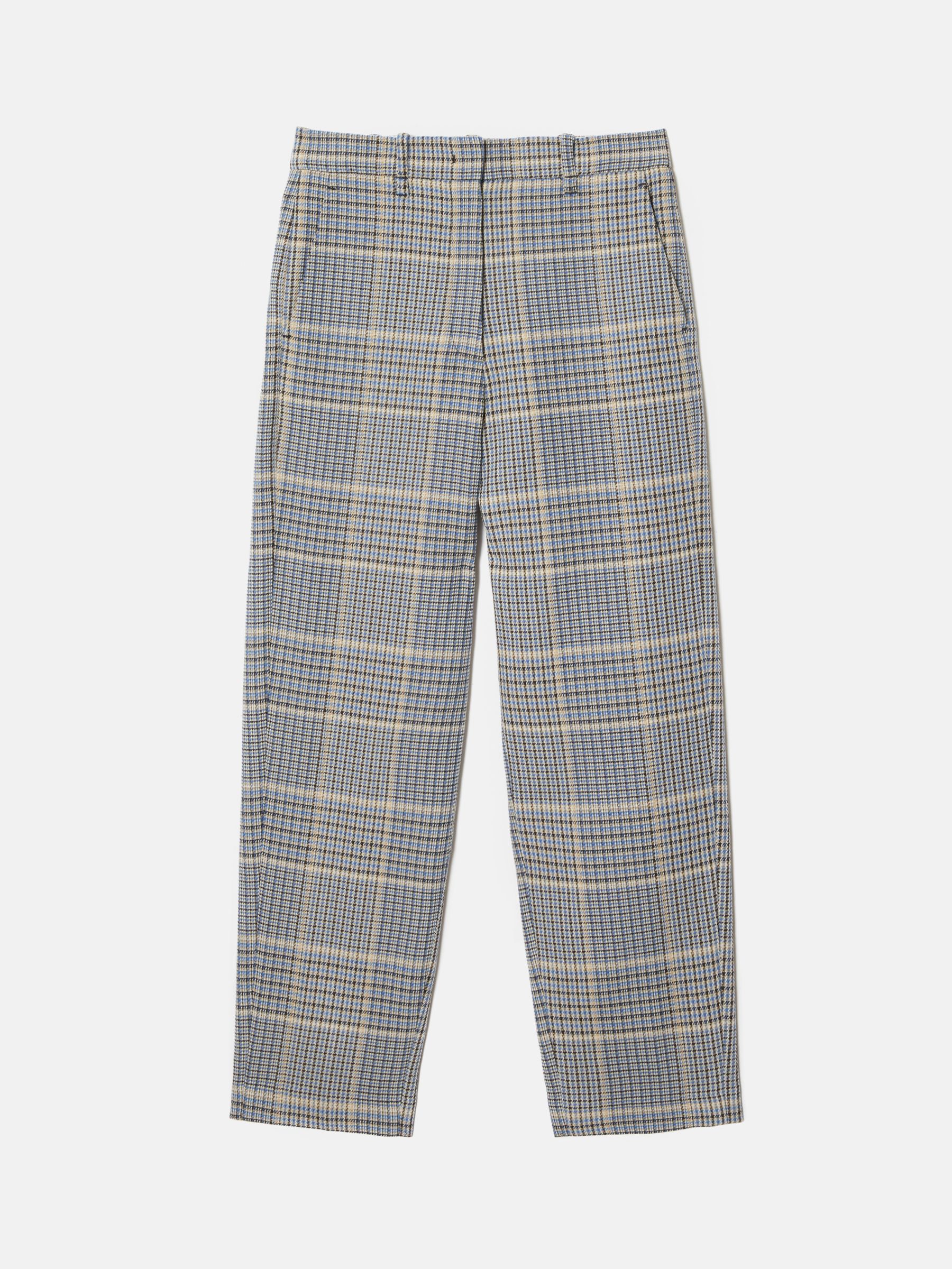 Jigsaw Checked Nevis Linen Trousers, Grey at John Lewis & Partners