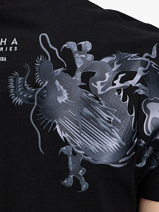 Alpha Industries Dragon Print T-Shirt, 515 Black Black