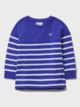 Crew Clothing Kids' Padstow Stripe Sweatshirt, Blue