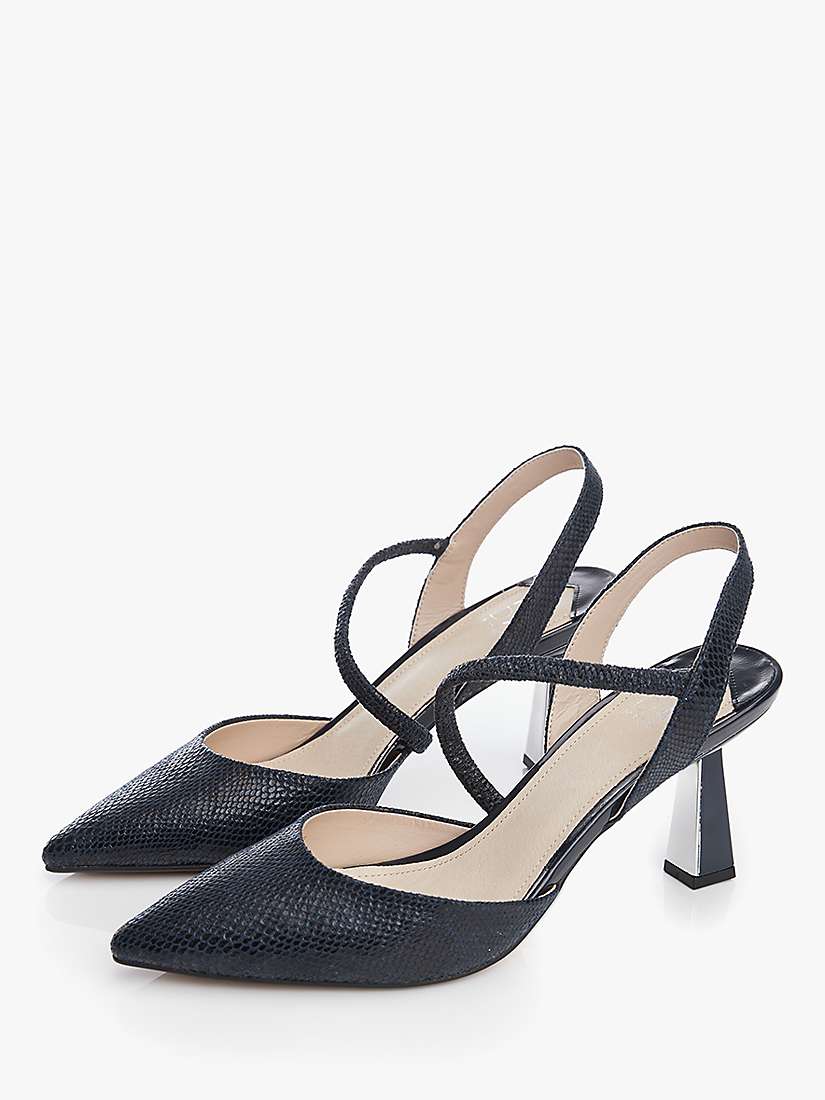 Moda in Pelle Carenza Slingback Court Shoes, Navy at John Lewis & Partners