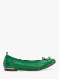 Moda in Pelle Fairy Leather Ballet Pumps, Green