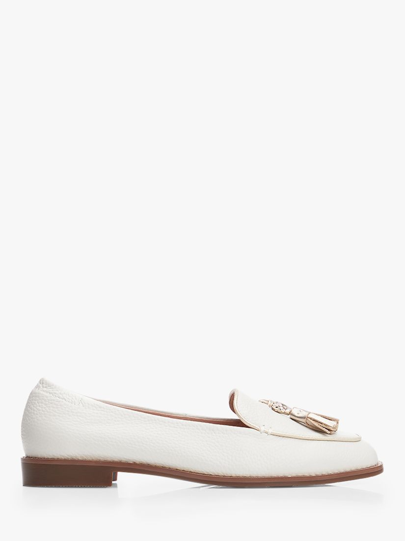 Moda in Pelle Emmarose Leather Loafers, Off White at John Lewis & Partners