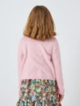 John Lewis Heirloom Collection Kids' Plain Cashmere Cardigan, Pink, Pink