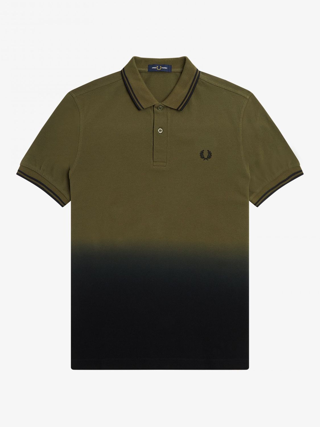 Fred Perry Ombre Polo Shirt, Green at John Lewis & Partners