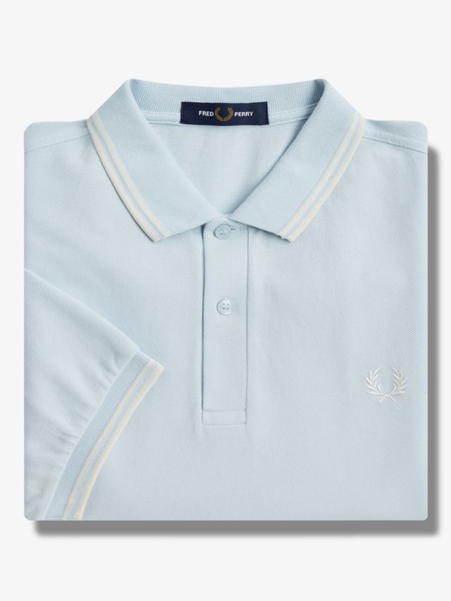 Fred Perry Ombre Polo Shirt, Light Ice, S