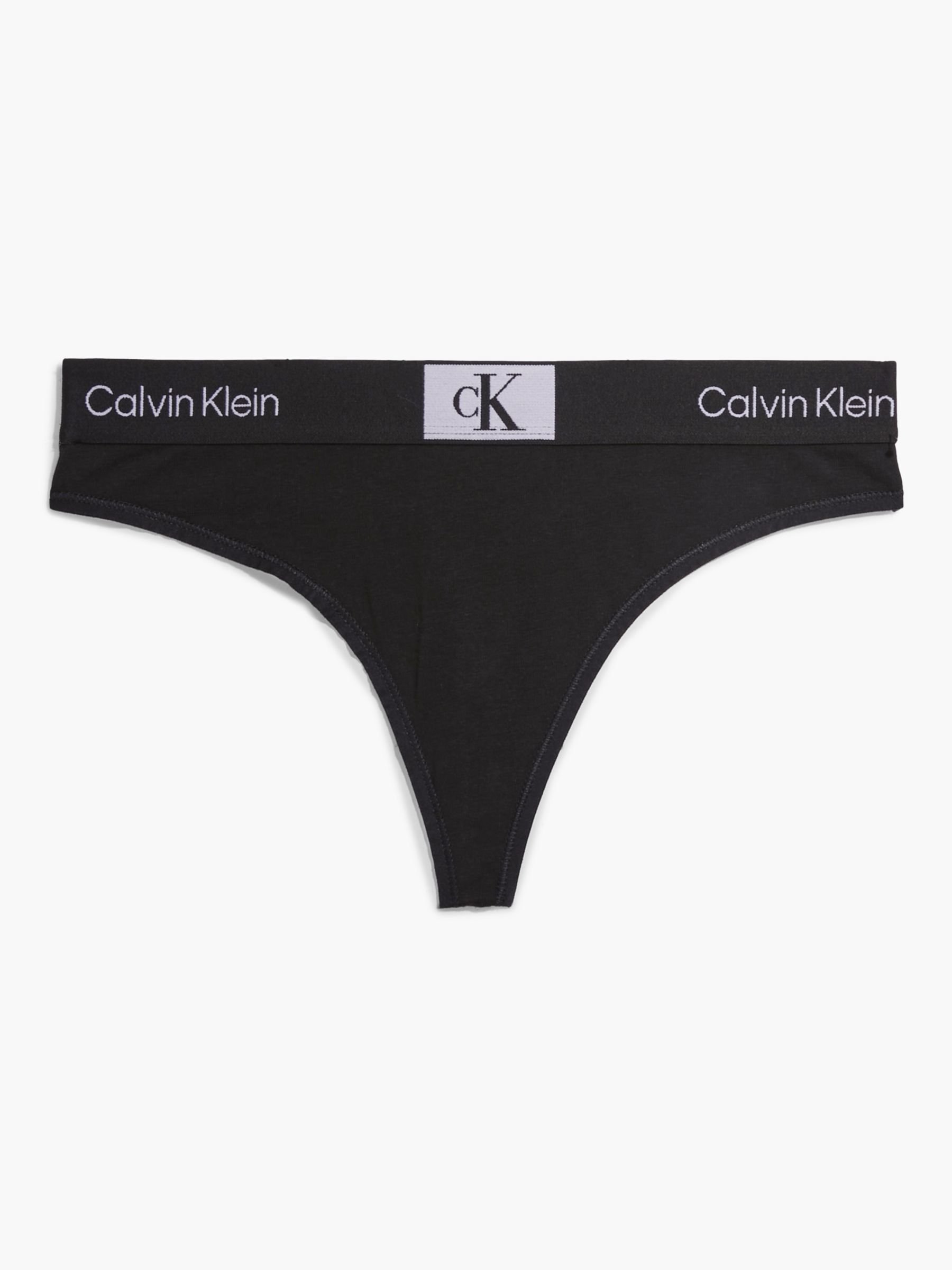 Calvin Klein Invisibles Thong, Black at John Lewis & Partners