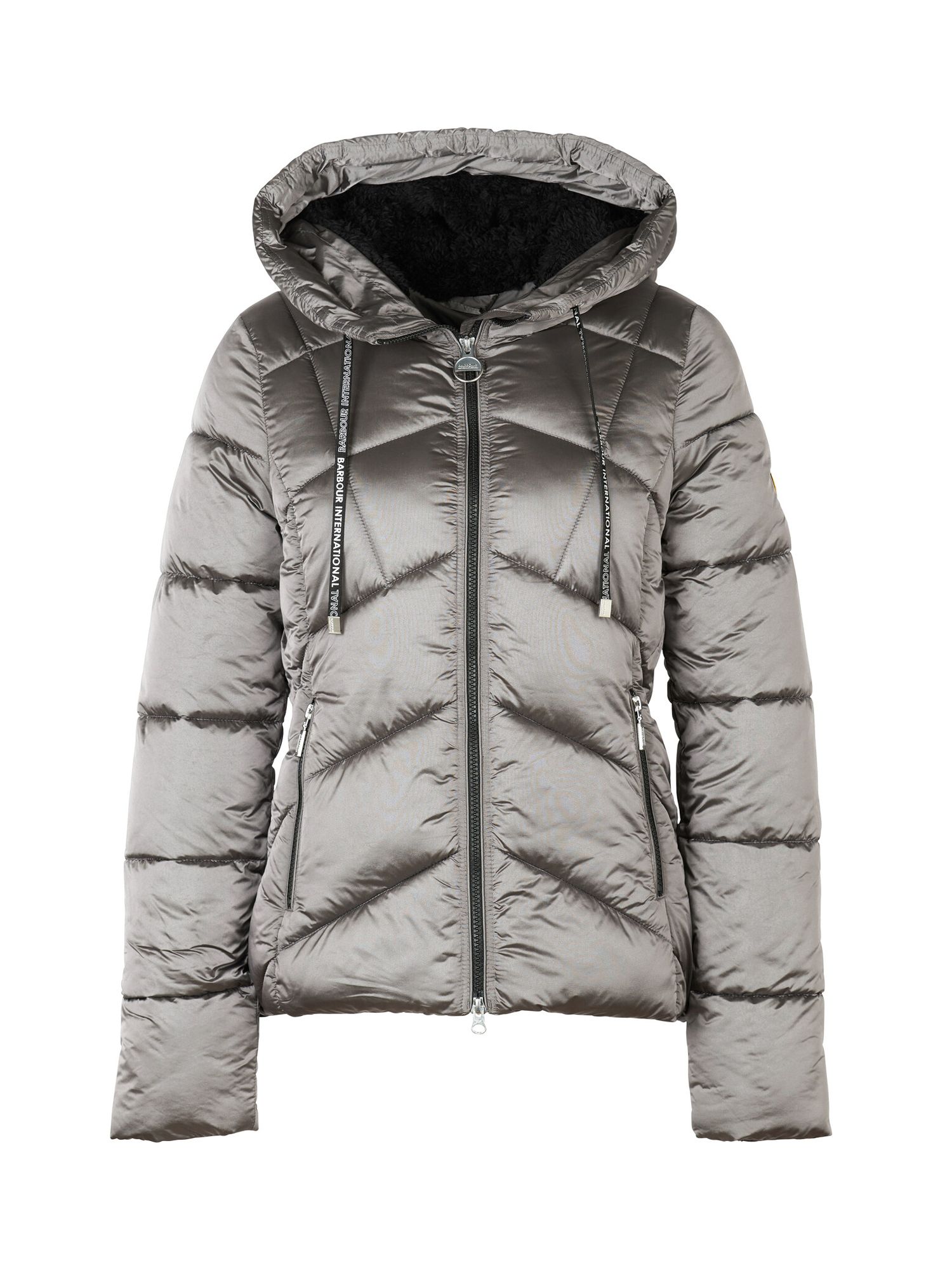 Barbour International Two Tone Valle Quilted Jacket, Chrome at John ...