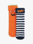 John Lewis Kids' Halloween Slipper Socks, Pack of 2, Multi, Multi