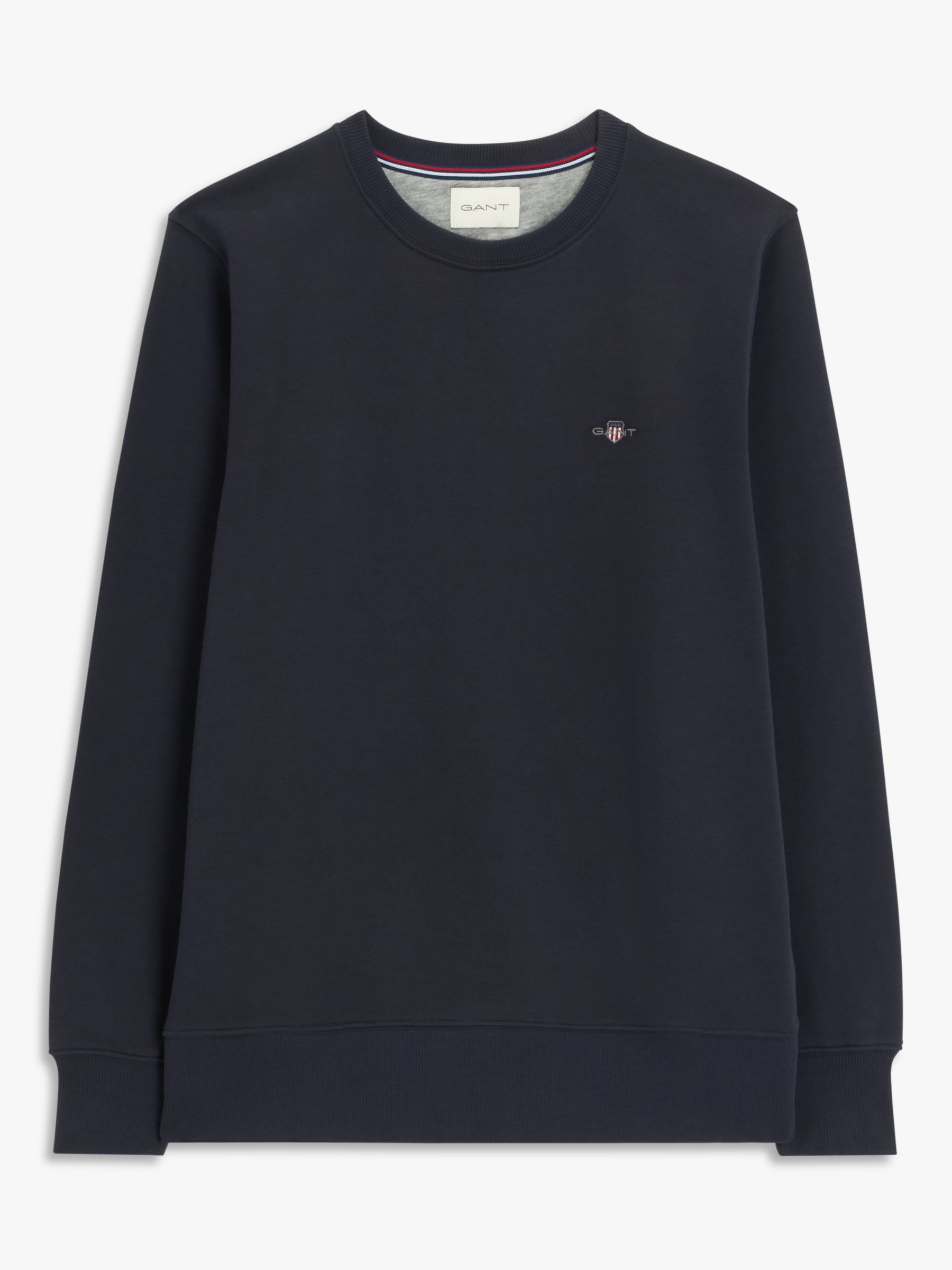 GANT Regular Shield Crew Neck Jumper, Evening Blue, M