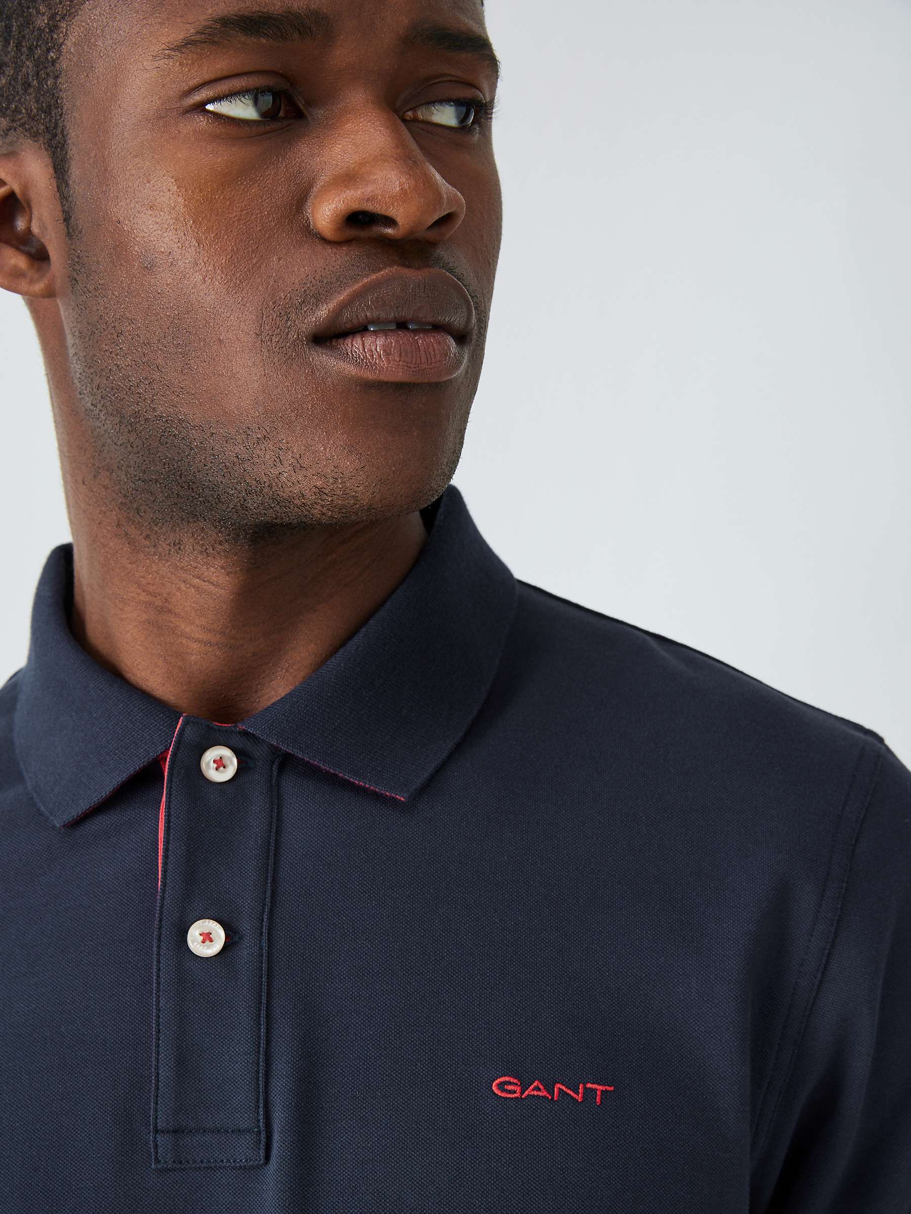 Buy GANT Piqué Textured Short Sleeve Polo Shirt Online at johnlewis.com