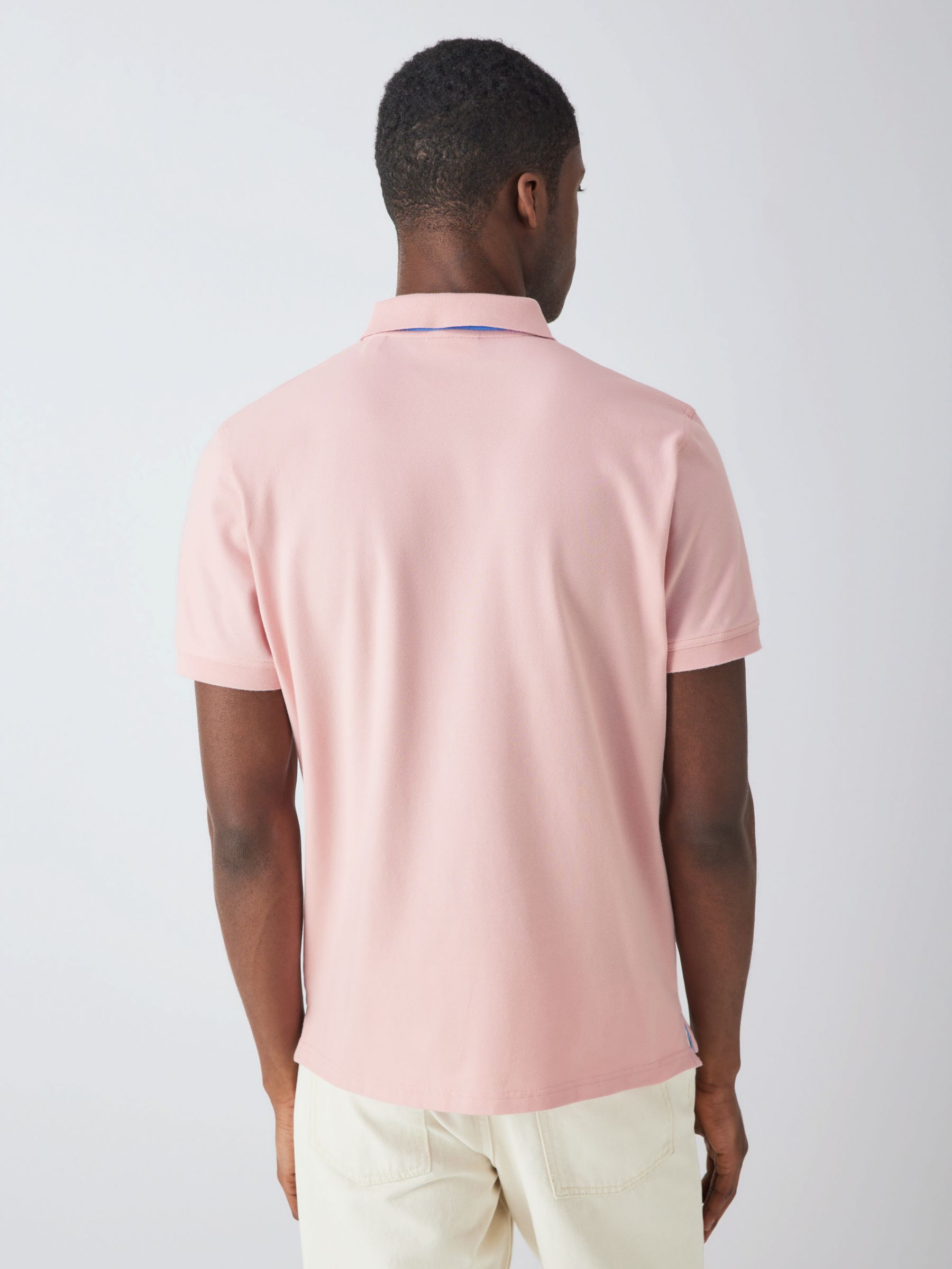 GANT Piqué Textured Short Sleeve Polo Faded Pink at & Partners