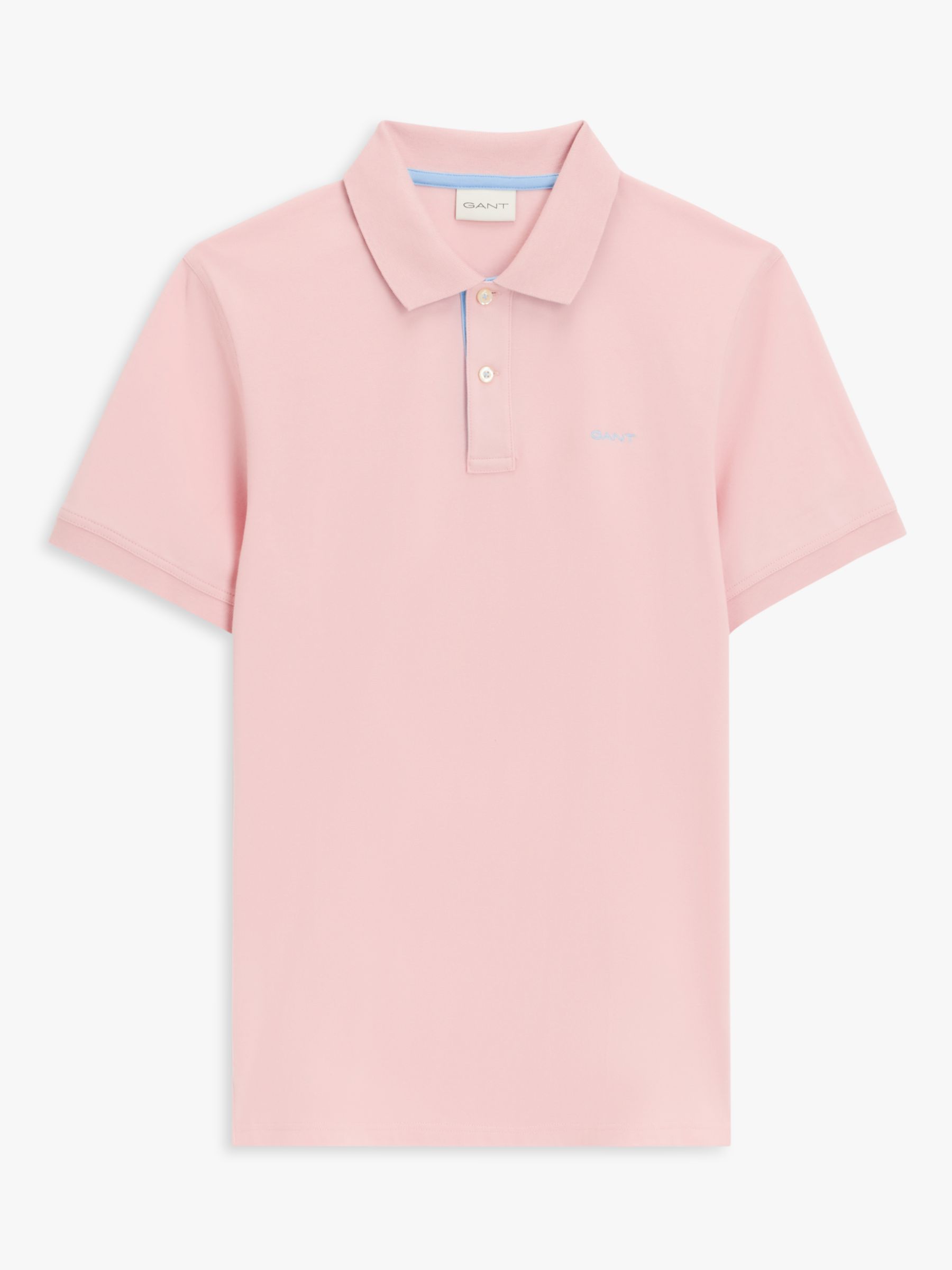 GANT Piqué Textured Short & Faded Lewis Pink at Sleeve Shirt, John Polo Partners