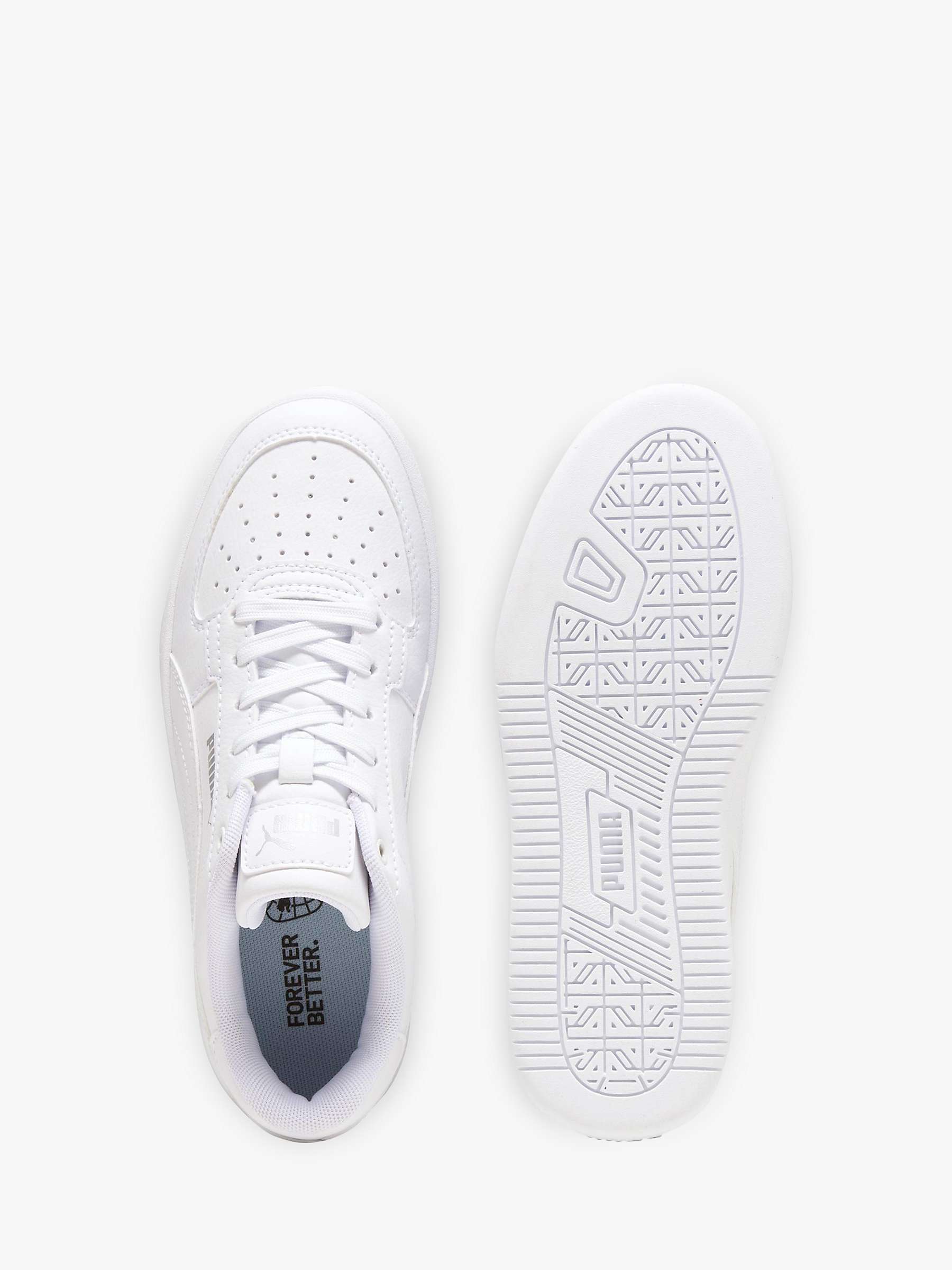 PUMA Kids' Caven 2.0 Lace Up Trainers, White at John Lewis & Partners