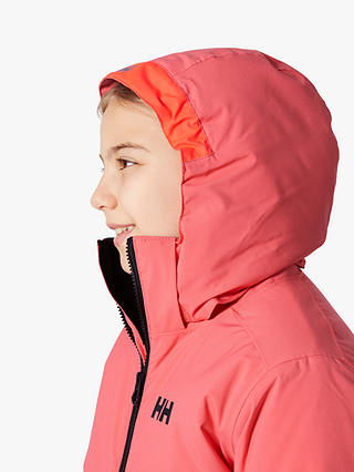 Helly Hansen Kids' Jewel Quest Waterproof Hooded Ski Jacket, Sunset Pink