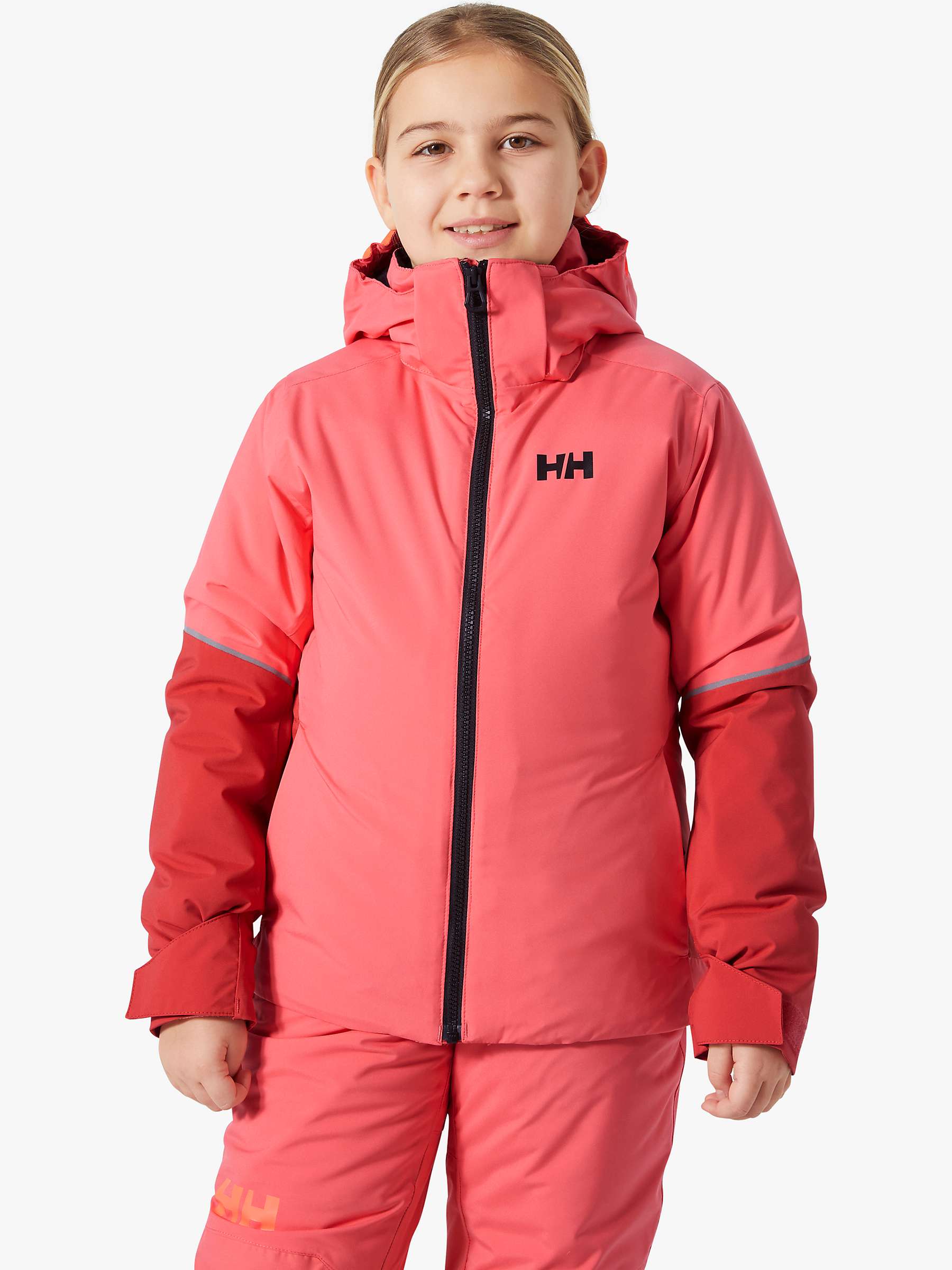 Buy Helly Hansen Kids' Jewel Quest Waterproof Hooded Ski Jacket, Sunset Pink Online at johnlewis.com