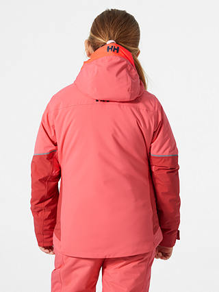 Helly Hansen Kids' Jewel Quest Waterproof Hooded Ski Jacket, Sunset Pink