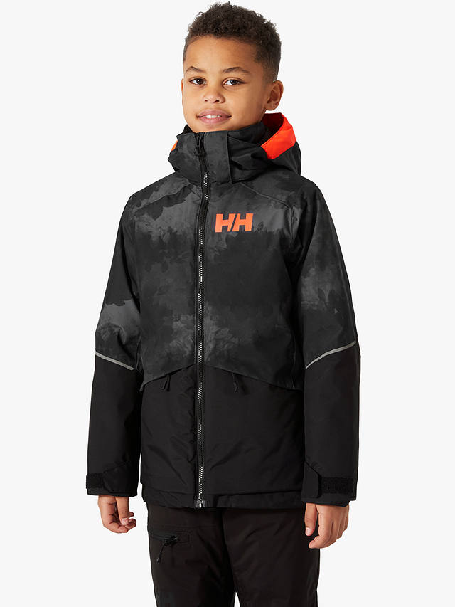 Helly Hansen Kids' Stellar Quest Waterproof Hooded Ski Jacket, Black