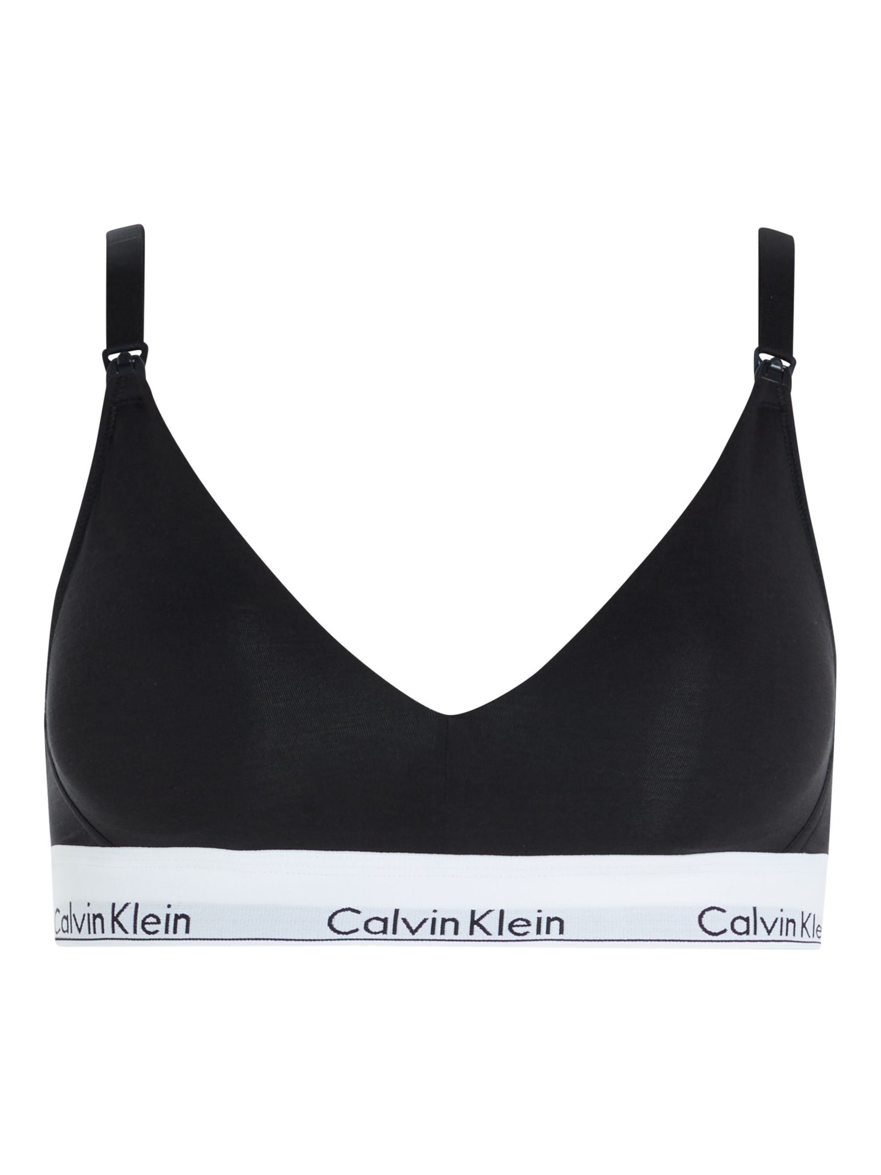 Calvin Klein Modern Cotton Maternity Bra, Black at John Lewis & Partners