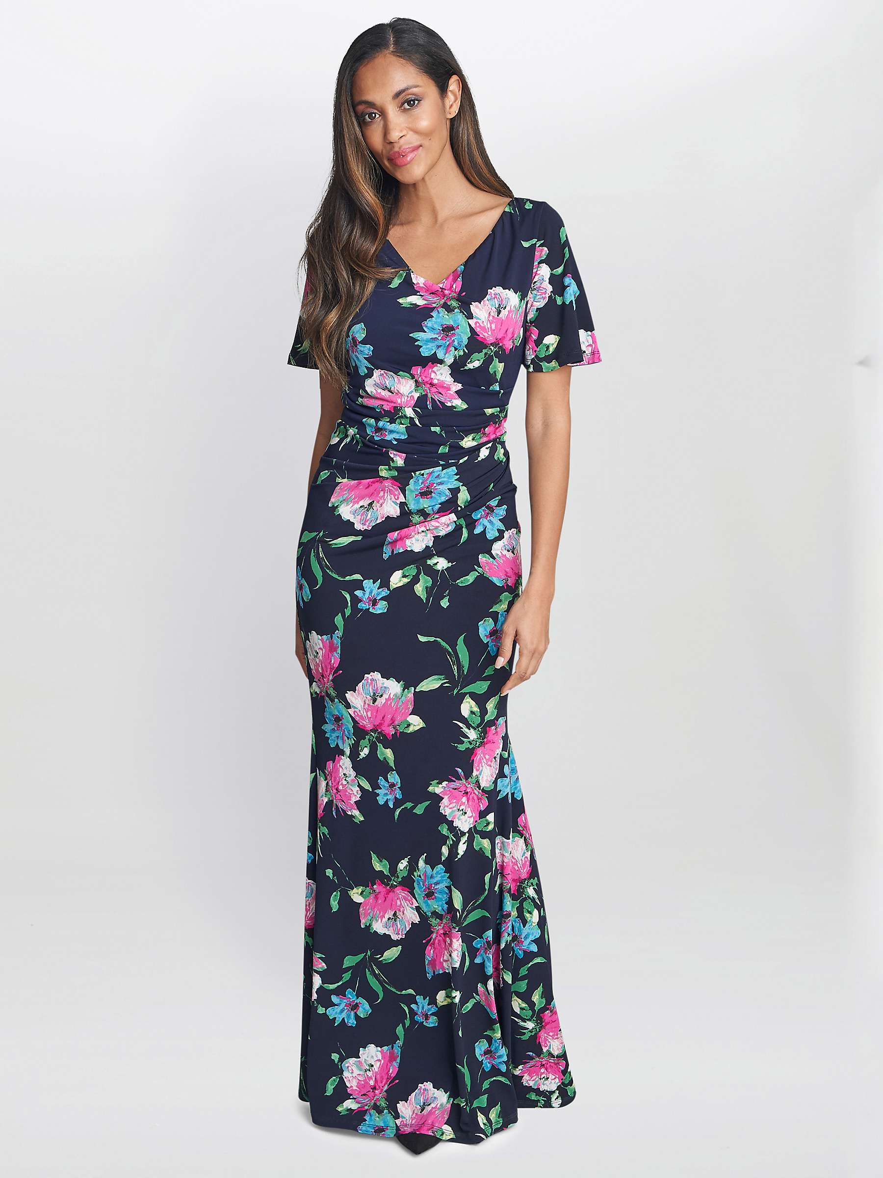 Buy Gina Bacconi Jacqui Jersey Maxi Dress, Navy Online at johnlewis.com