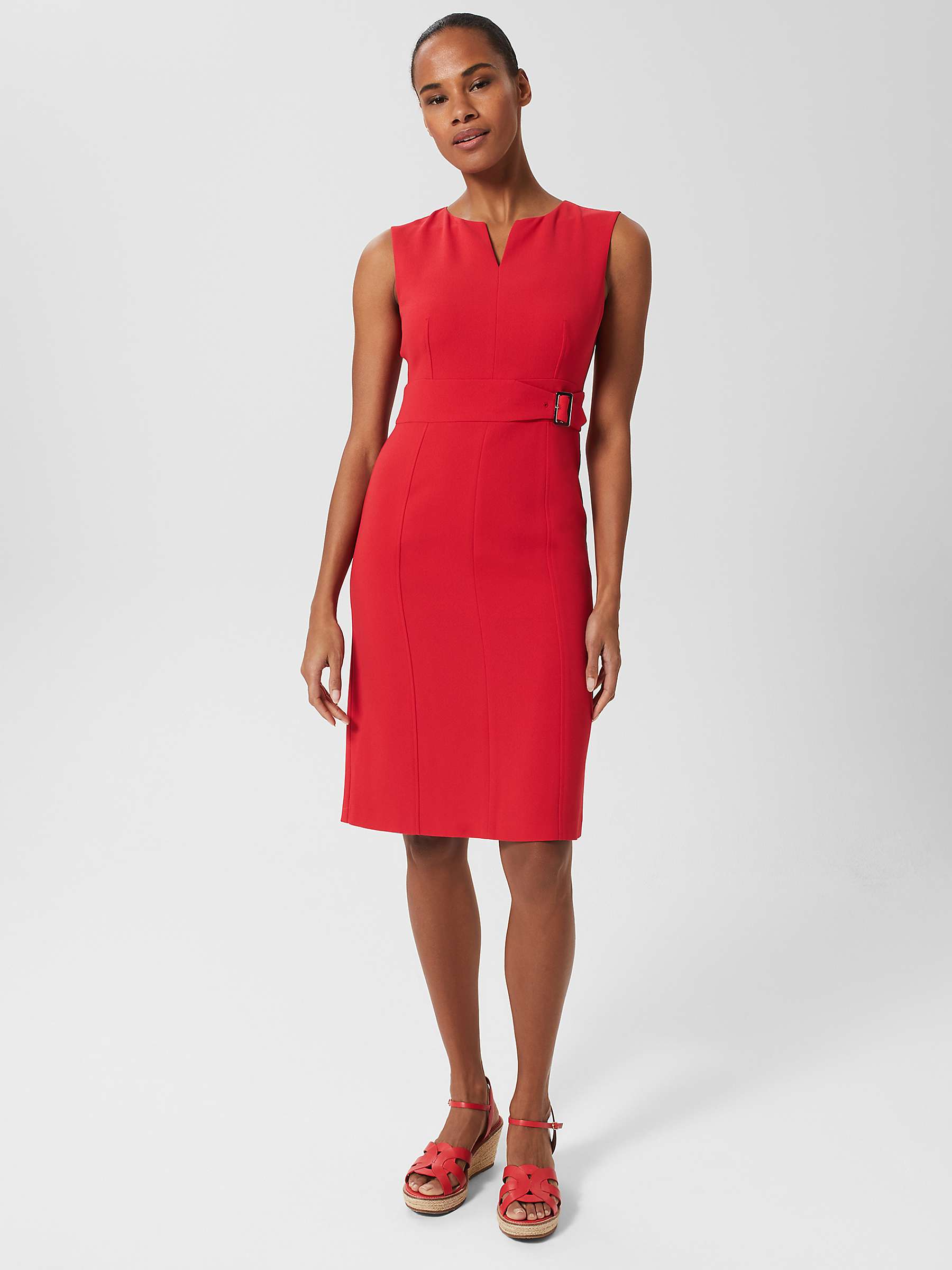 Buy Hobbs Alyssa Shift Dress, Flame Red Online at johnlewis.com