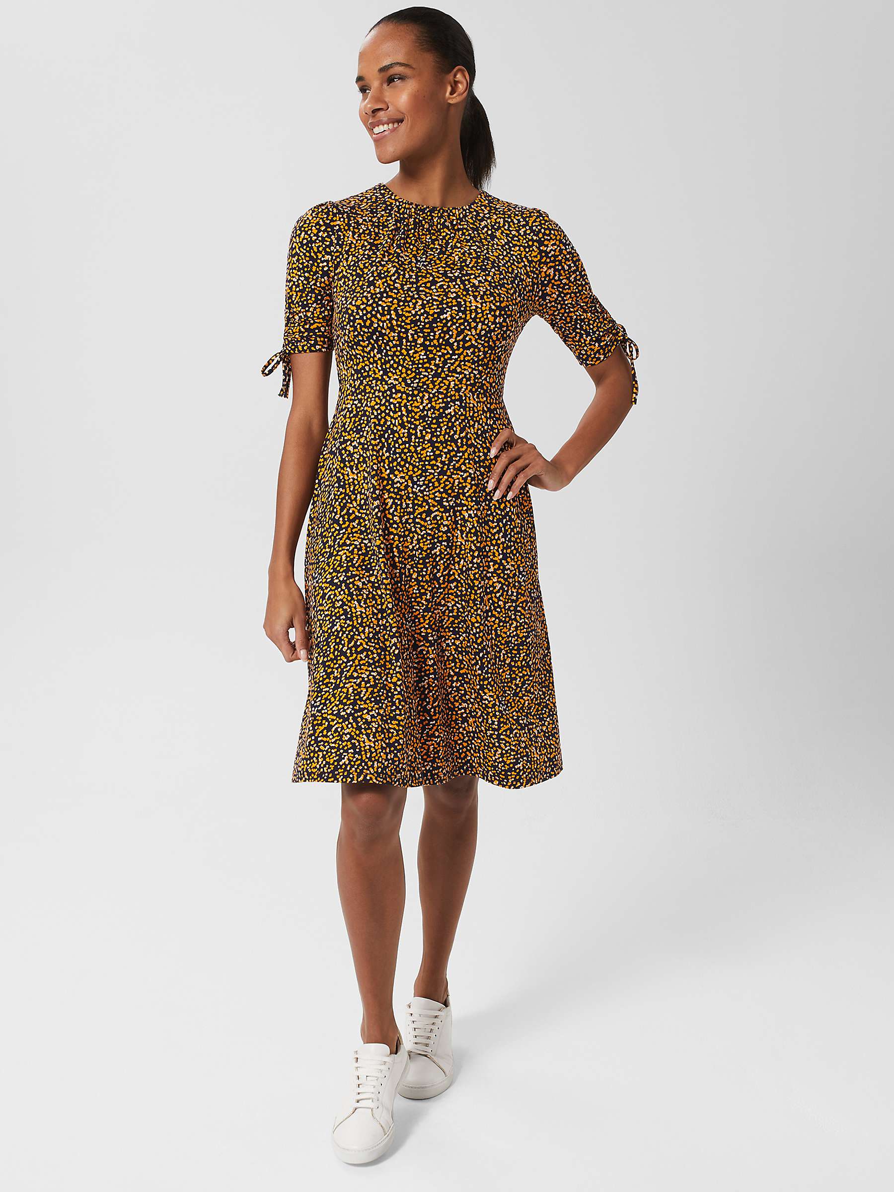 Buy Hobbs Samantha Abstract Print Dress, Navy/Multi Online at johnlewis.com