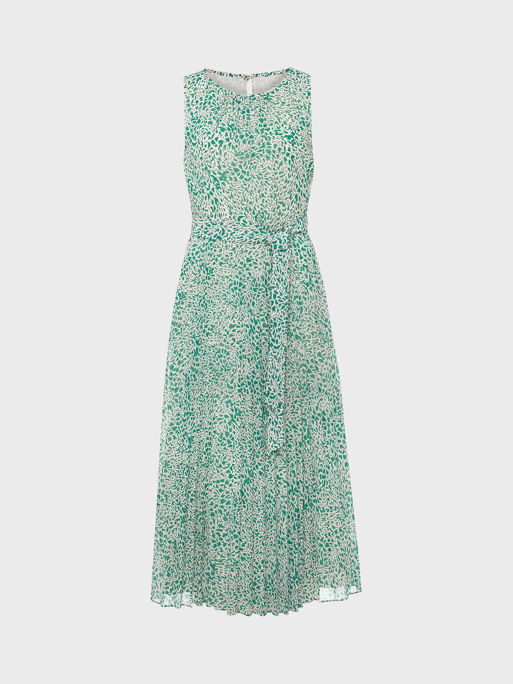 Buy Hobbs Blythe Midi Dress, Green/White Online at johnlewis.com