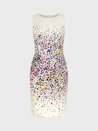 Hobbs Fiona Abstract Spot Mini Dress, Ivory/Multi