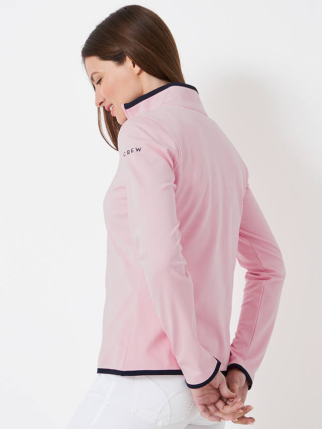 Crew Clothing Core Half Zip Golf Jumper, Light Pink