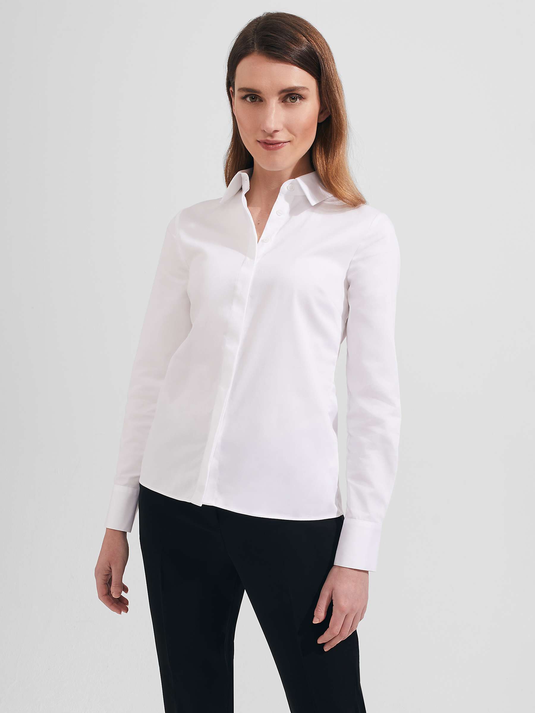 Buy Hobbs Victoria Shirt, White Online at johnlewis.com