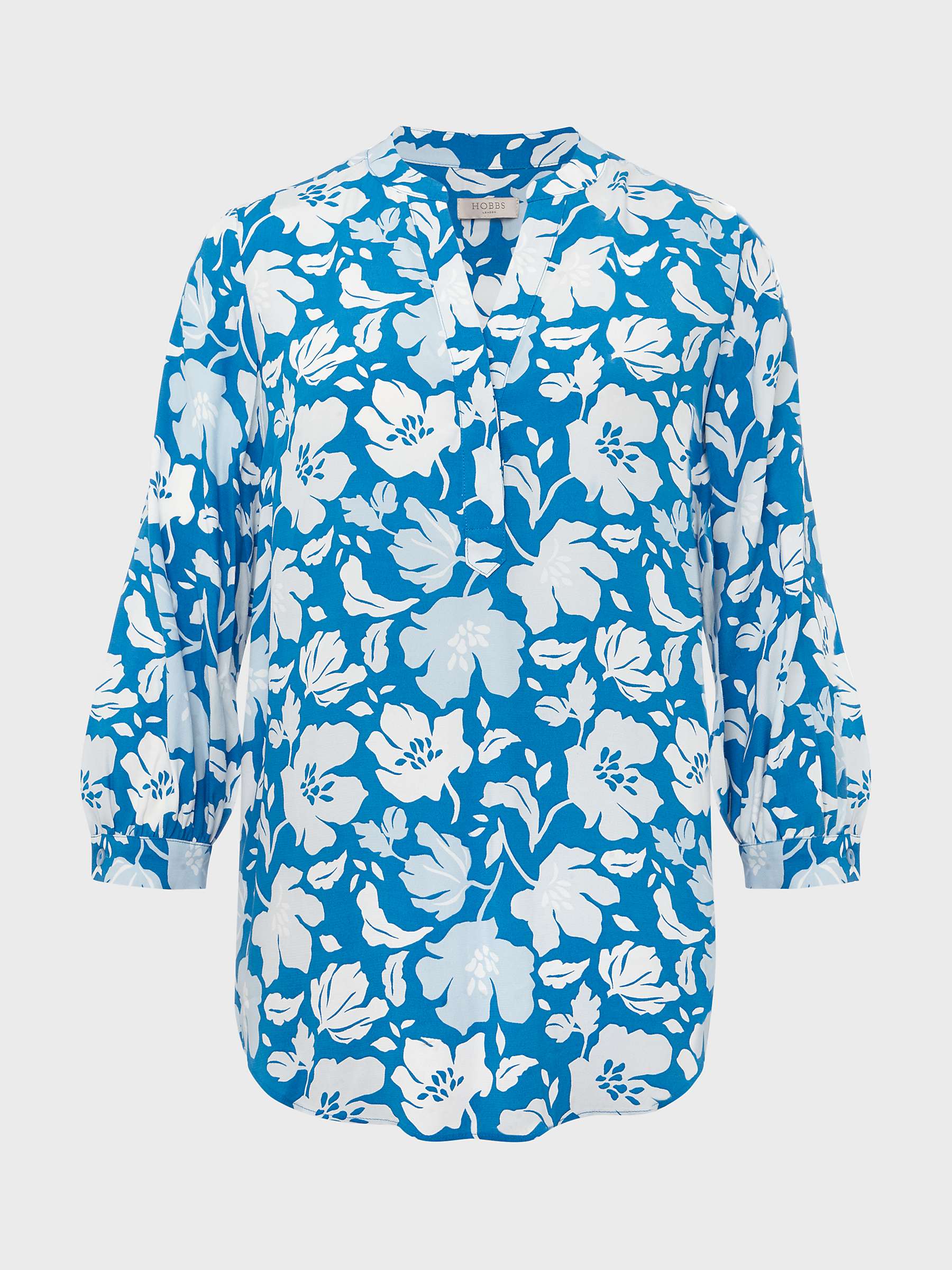 Buy Hobbs Essie Floral Blouse, Imperial Blue Online at johnlewis.com