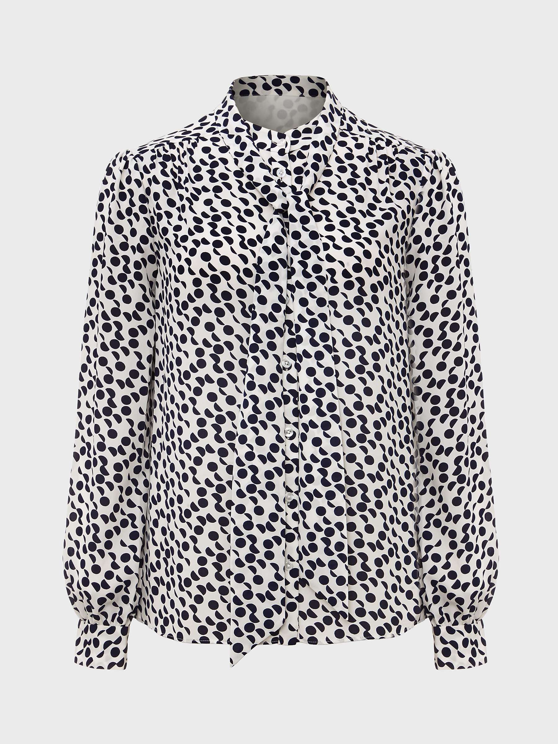 Buy Hobbs Dolly Blouse, Ivory/Navy Online at johnlewis.com
