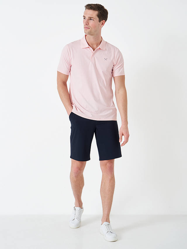 Crew Clothing Smart Golf Polo Shirt, Light Pink