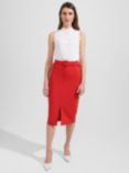 Hobbs Andie Pencil Skirt, Flame Red, Flame Red