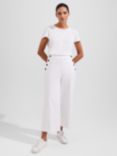 Hobbs Simone Crop Trousers, White