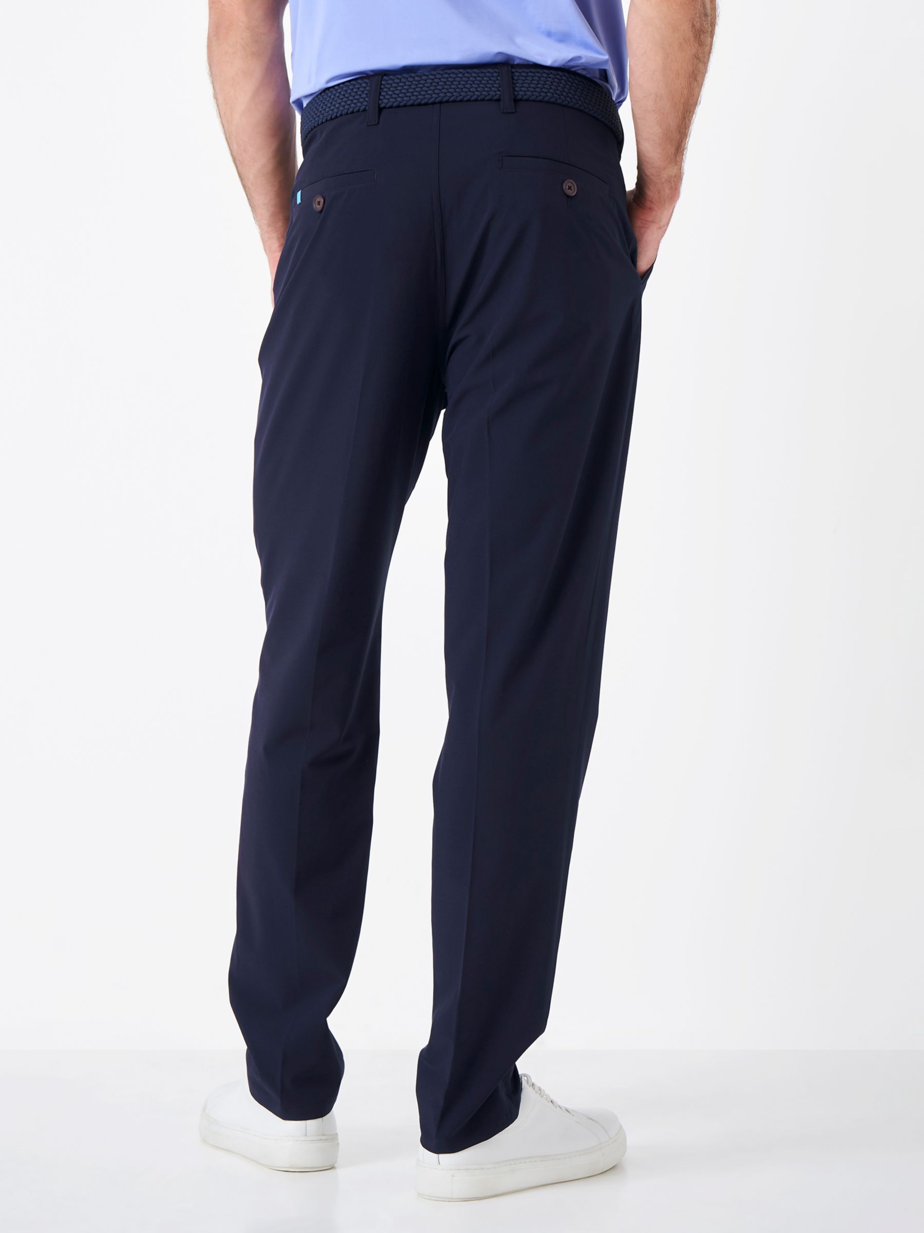 Crew Clothing Straight Fit Golf Chinos, Navy Blue, 38L