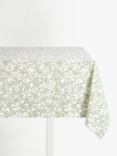 John Lewis Crinkle Mistletoe Cotton Tablecloth, Green