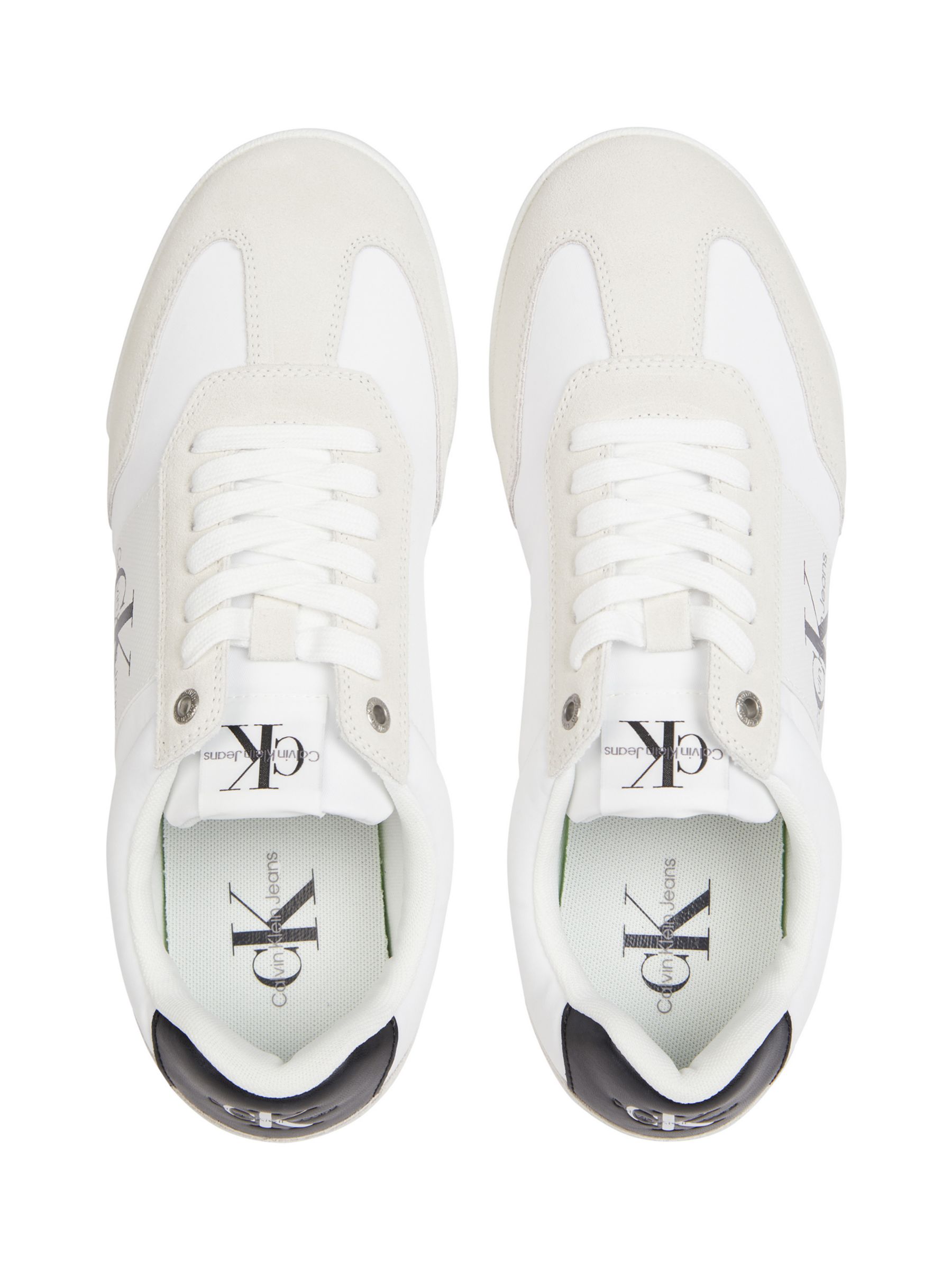 Buy Calvin Klein Jeans Mono Leather Lace-Up Trainers Online at johnlewis.com